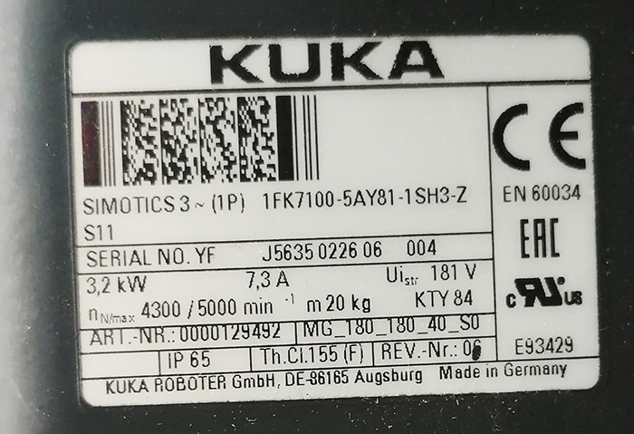 庫(kù)卡機(jī)器人伺服電機(jī)00-129-492 庫(kù)卡機(jī)器人伺服電機(jī)00-129-492